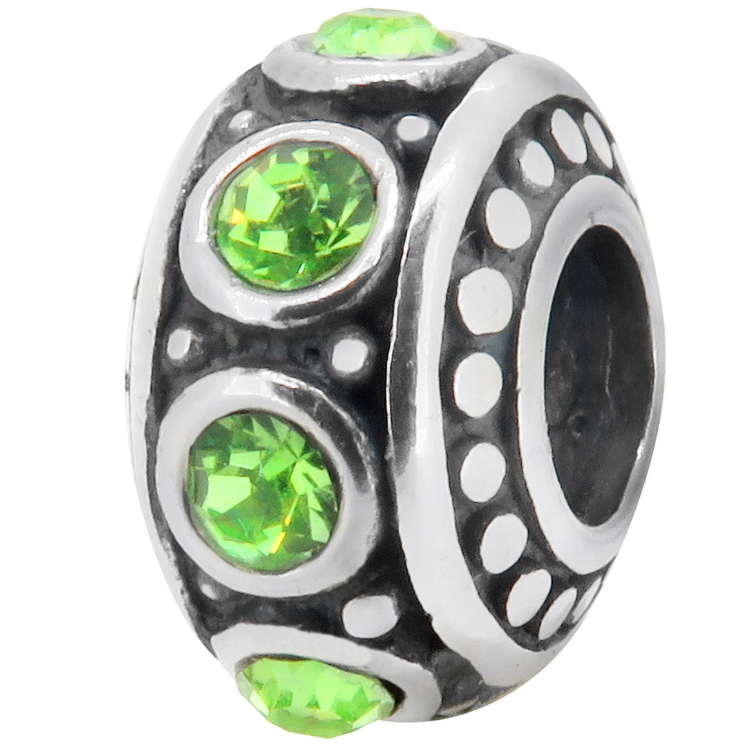 Crystal Birthstone August Charm Bead, Real Sterling Silver, Pandora ...