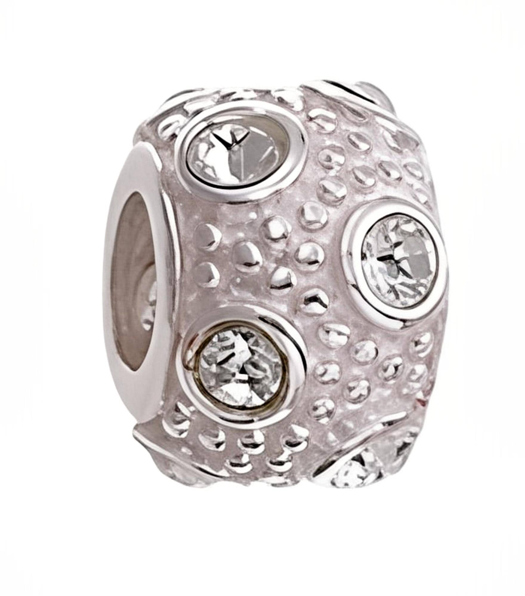 April Crystal Ball Charm Bead, Real Sterling Silver, Zable, Chamilia ...