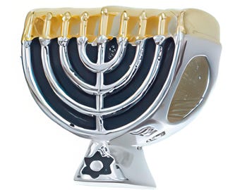 Hanukkah Menorah Charm Bead, Real Sterling Silver, Zable, Chamilia, European Beads, Fits Pandora Bracelets