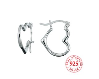 Orecchini A Cerchio Grandi A Forma Di Cuore – Placcati Oro/Rosa/Bianco/Nero – Regalo Donna