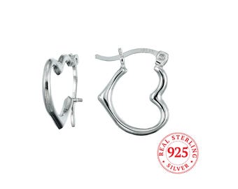 Orecchini A Cerchio Grandi A Forma Di Cuore – Placcati Oro/Rosa/Bianco/Nero – Regalo Donna