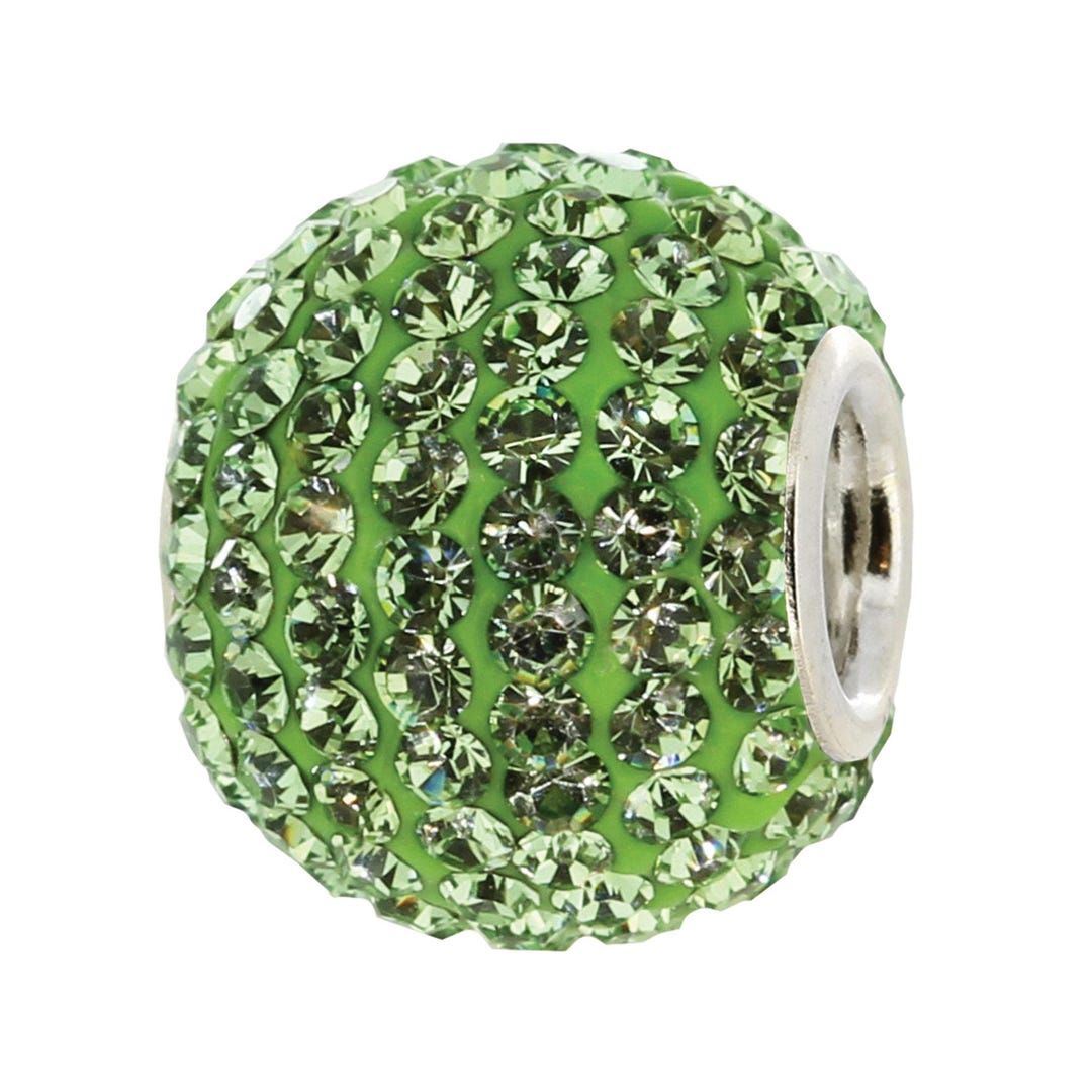 Swarovski Crystal August Charm Bead, Real Sterling Silver, Zable ...