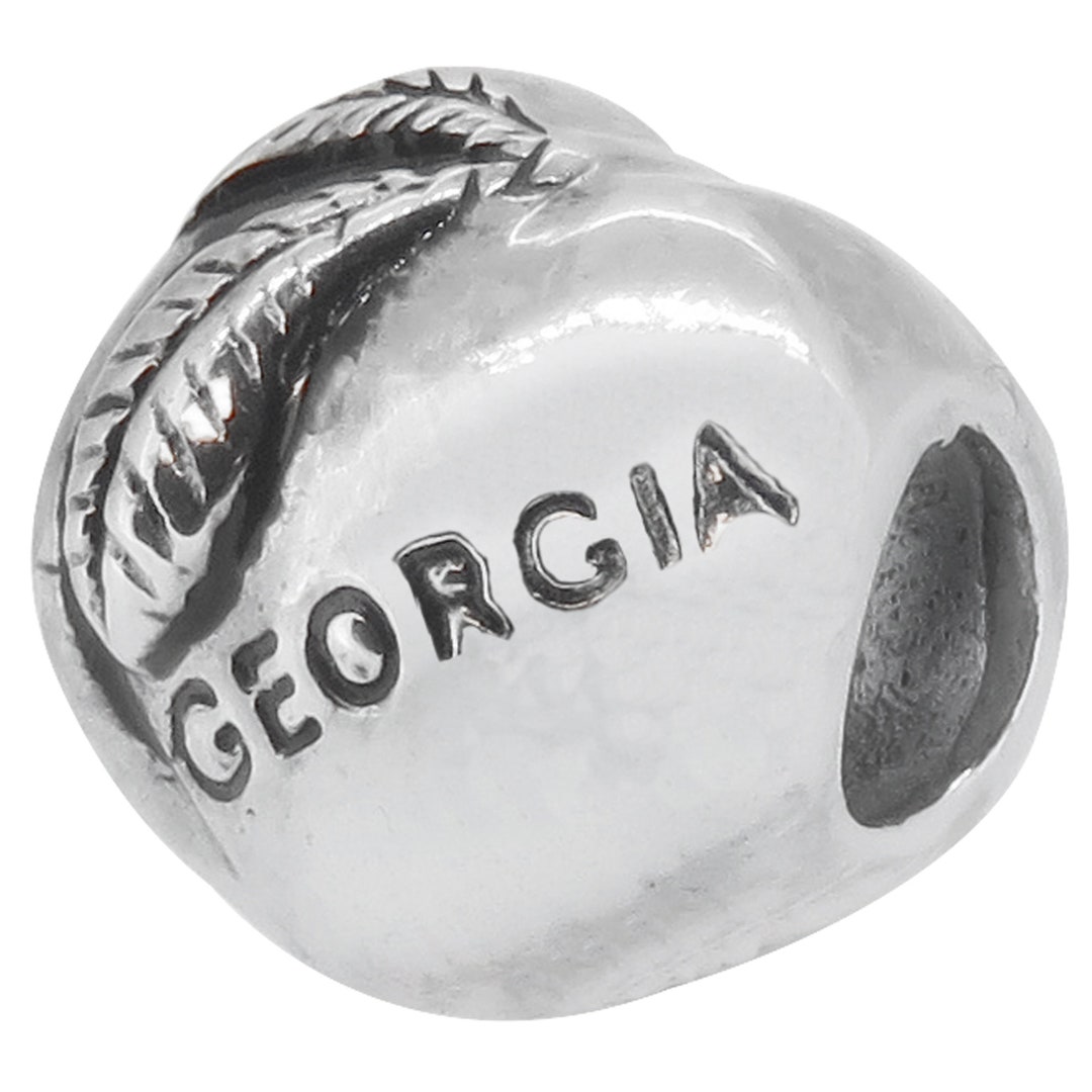 Peach Charm Bead, Real Sterling Silver, Pandora, Zable