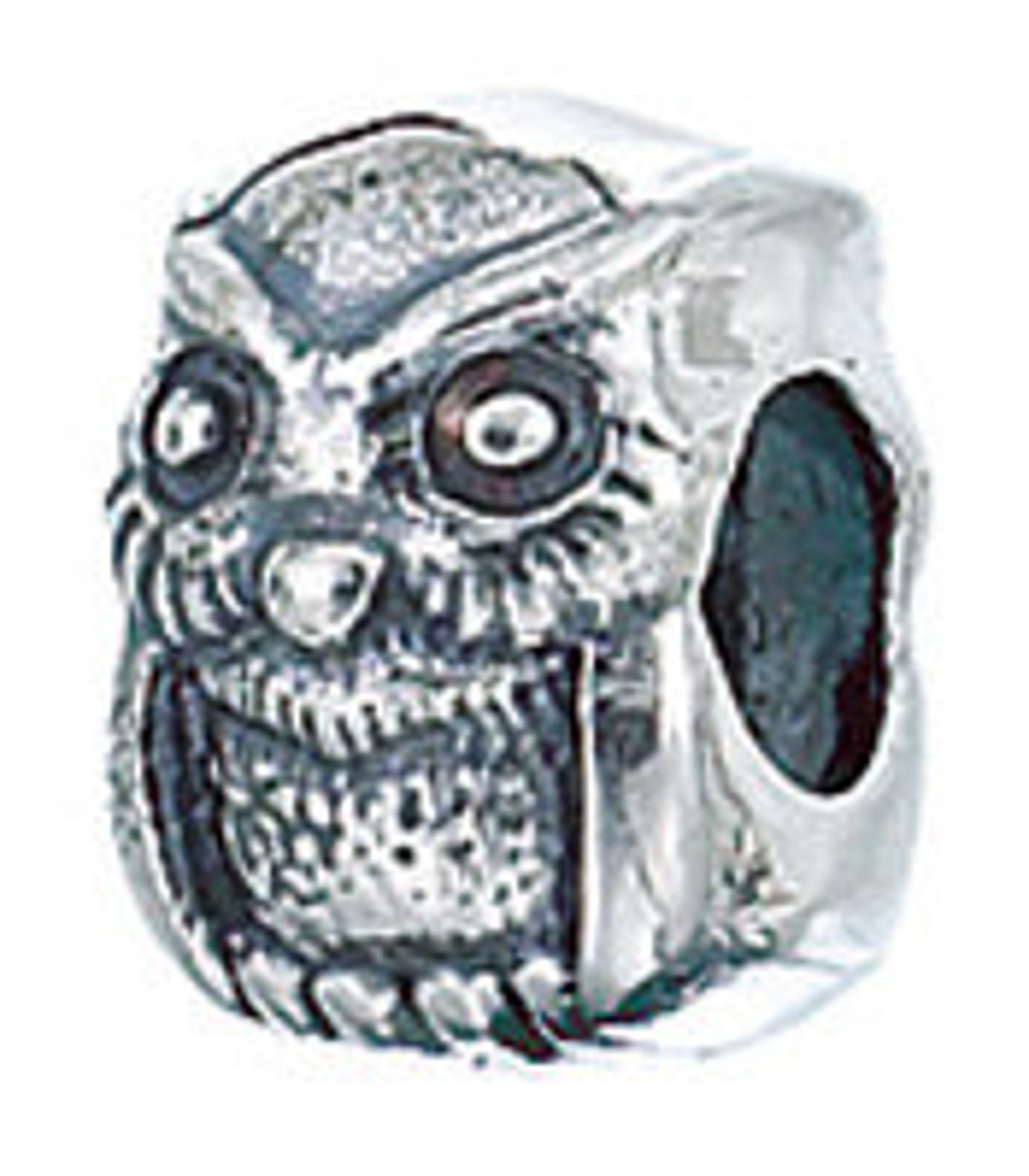 Silver Owl Charm Bead, Real Sterling Silver, Pandora, Zable, Chamilia