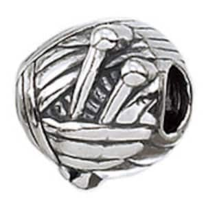 Knitting Yarn and Needles Bead Charm, Real Sterling Silver, Pandora, Zable, Chamilia, European Beads & Charms, Fits Pandora Bracelets