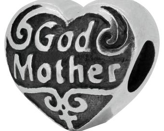 God Mother Charm Bead, Real Sterling Silver, Zable, Chamilia