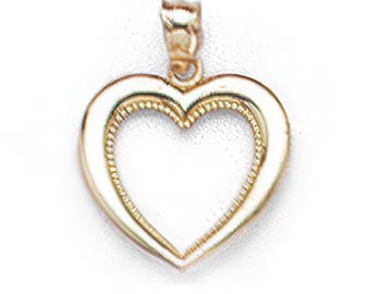 14K massief gouden hartjeshanger, klein, liefdescadeau, aanslagvrij, gratis verzending