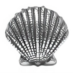 Seashell Charm Bead, Real Sterling Silver, Zable, Chamilia, European Beads, Fits Pandora Bracelets