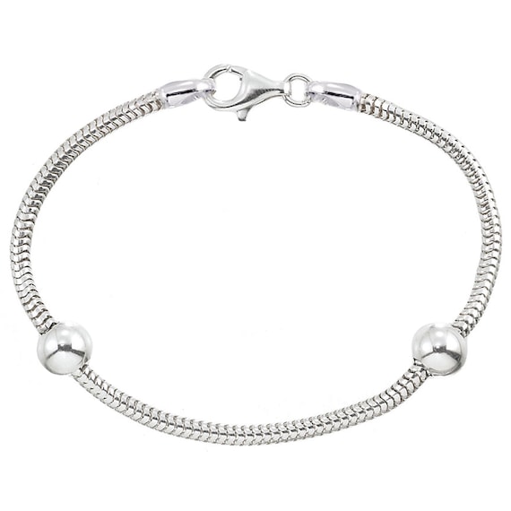 Pandora ブレスレット Snake Chain Bracelet Snake Chain Bracelet for Pandora Charms, Zable Beads, Includes 2