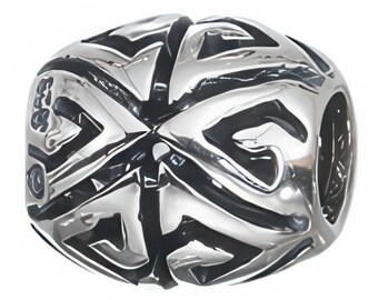 Triangle Spacer Charm Bead, Real Sterling Silver, Zable, Chamilia, European Beads, Fits Pandora Bracelets