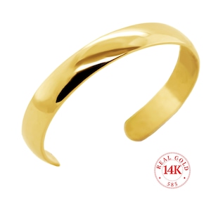 14K Solid Gold Toe Ring, High Polished, Adjustable, Minimalist, Made in USA, 3mm band