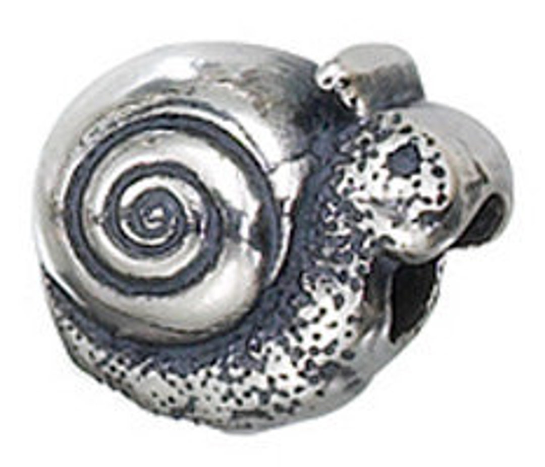 Snail Charm Bead, Real Sterling Silver, Pandora, Zable, Chamilia