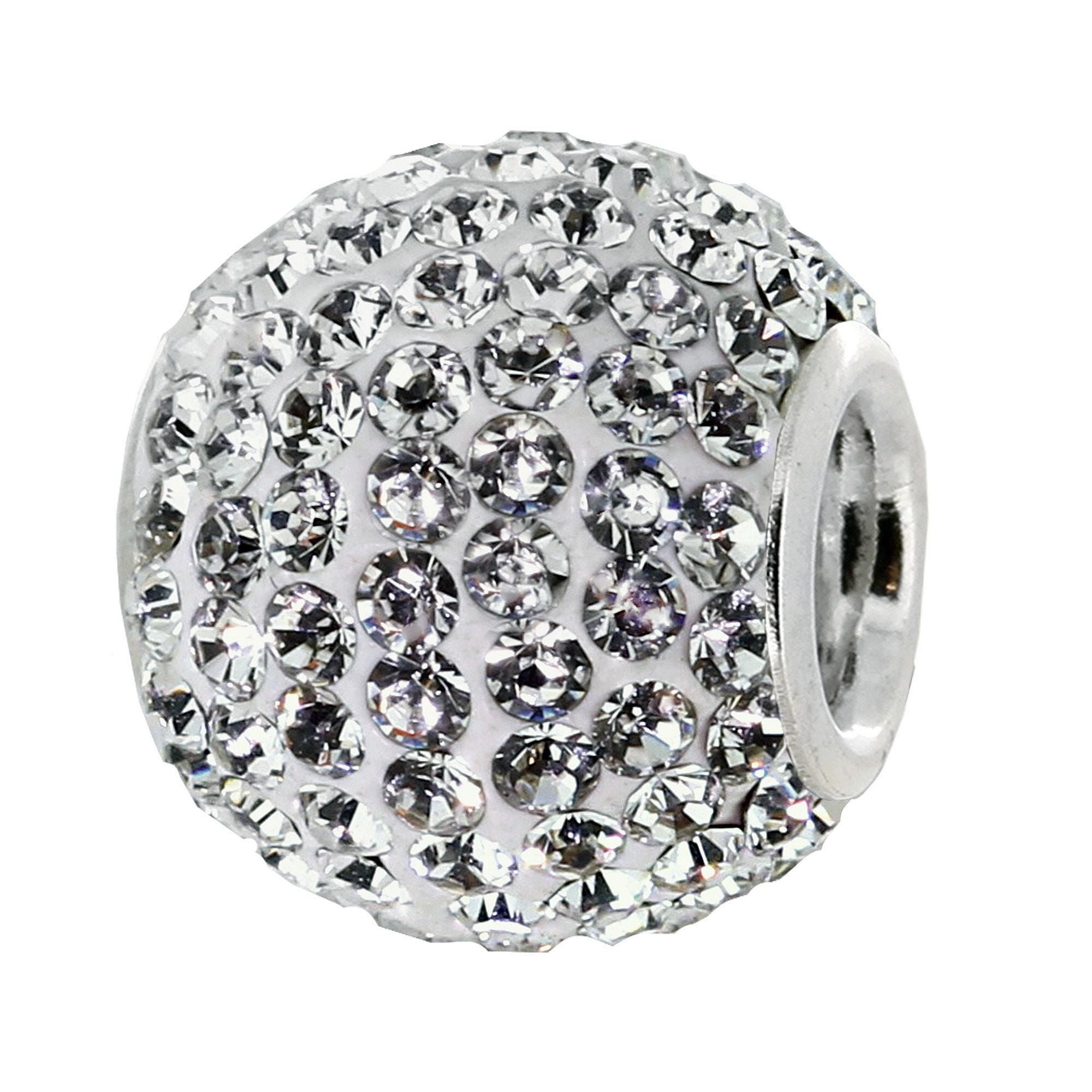 スワロフスキークリスタル 4月チャームビーズ、本物のスターリング