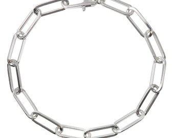 Made in Italy Paperclip Chain Bracelet, for Zable Charms, Hardware