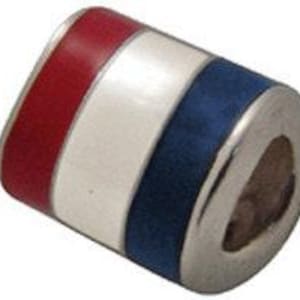 Dije de bandera de Francia esmaltado, plata de ley auténtica, Zable, Chamilia, cuentas europeas, compatible con pulseras Pandora