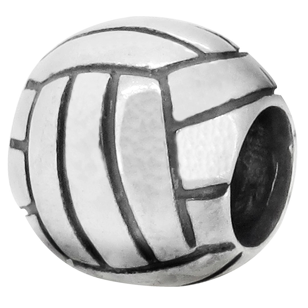 Volleyball Charm Bead, Real Sterling Silver, Pandora, Zable, Chamilia