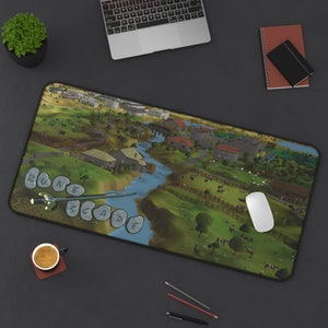 OSRS | Runescape | Desk Mat | Lumbridge | Lumby | Cow | Mousepad | Mouse Pad | Gift | Gaming | Geek