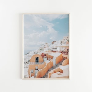 Santorini Print | Mediterranean Art Print | Travel Poster | Photography Print | Summer
