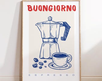 Stampa Buongiorno caffè / Arte da parete per cucina