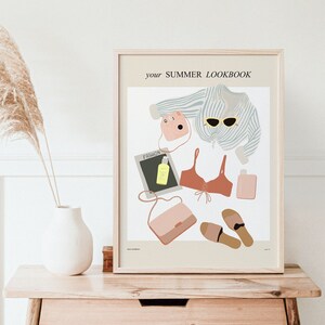 Summer Fashion Print | Boho Poster | Fashion Wall Art | Scandi | Beach | Holiday