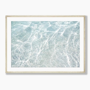 Ozean Wasser Poster | Ozean Fotografie | Kunstdruck Strand Dekor | Poster Wasser | Blau