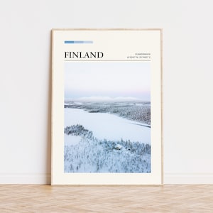 Finland Travel Print | Finland Wall Art | Photography Print | Colour Palette | Coordinates Print | Travel Gift | Vintage Style | Poster