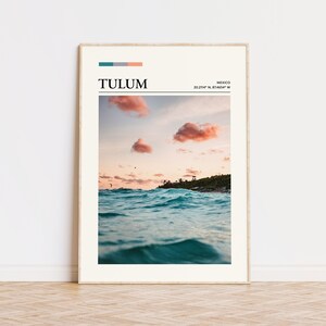 Tulum Travel Print | Mexico Wall Art | Tulum Poster | Photography Print | Coordinates Colour Palette Print