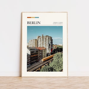 Berlin Travel Print | Berlin Wall Art | Photography Print | Colour Palette | Coordinates Print | Travel Gift | Vintage Style | Poster
