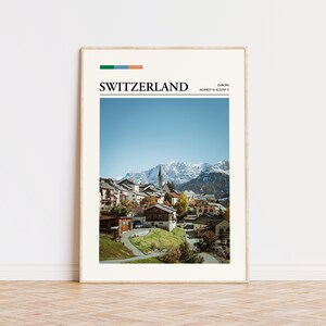 Switzerland Travel Print | Switzerland Wall Art | Switzerland Poster | Photography Print | Coordinates Colour Palette Print