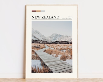 New Zealand Photography Print | Travel Wall Art, Coordinates