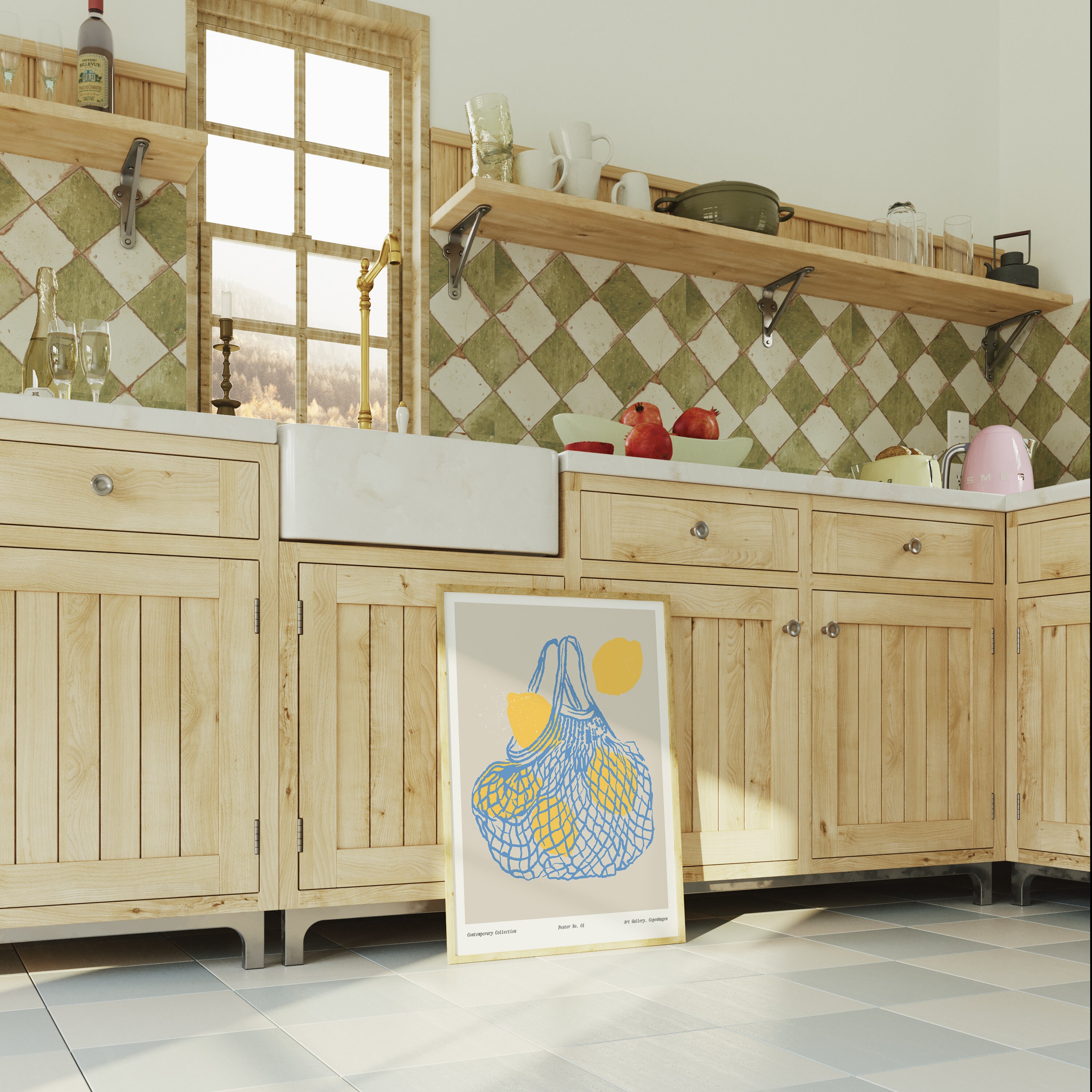 Yellow Lemon Fruit Print | Kitchen Wall Art | Citrus Prints | Home ...