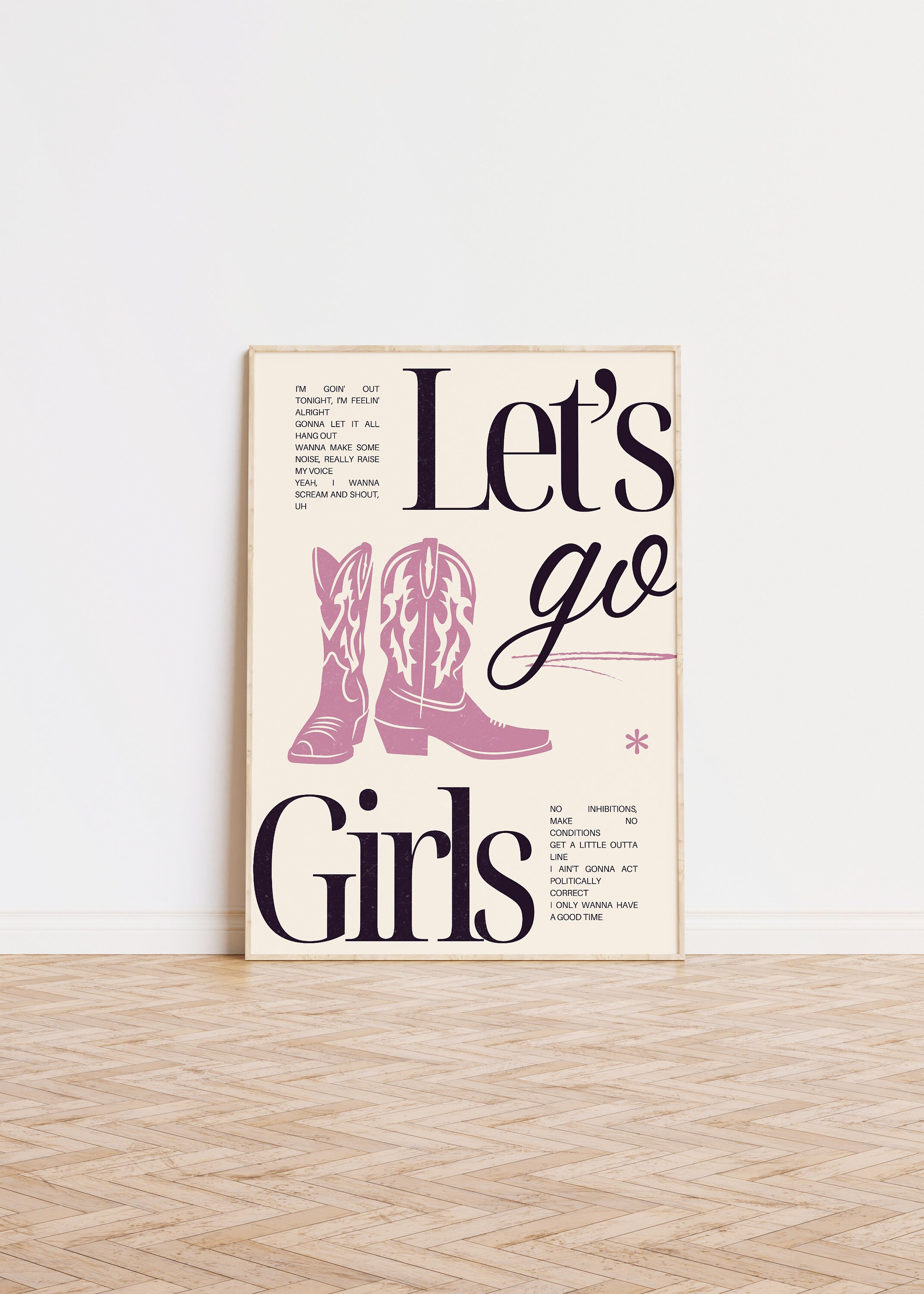 Let's Go Girls Print | Shania Twain Wall Art | Country Music | Cowboy ...