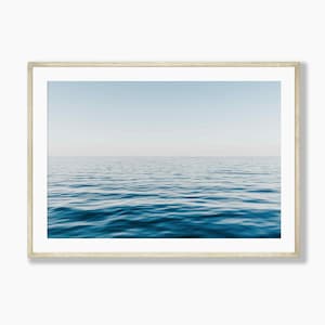 Impresión de agua de océano azul / Fotografía del océano / Póster de agua / Fotografía de bellas artes / Junto al mar