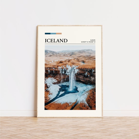 Iceland Waterfall Photography Print | Travel Wall Art