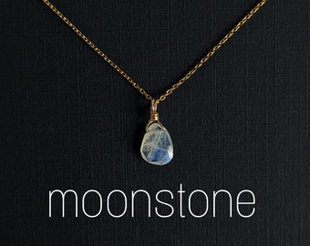 Natural rainbow moonstone necklace 925 silver gold plated pendant gold filled combinable chain birthstone June filigree chain