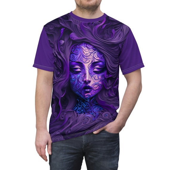 Psychedelic Purple Woman A Trippy Eye-catching - Etsy Canada