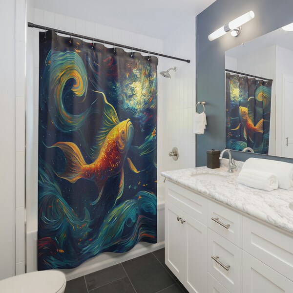Underwater Scene Shower Curtain Etsy
