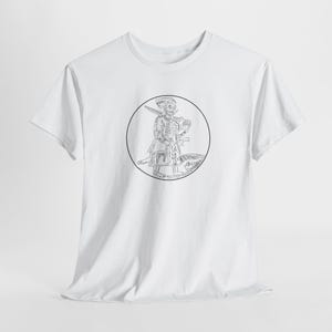 Ukrainian Cossack with a rifle logo - Unisex Heavy Cotton Tee