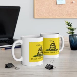 Don&#39;t Tread On Me Gadsden Flag Ceramic Mug 11oz