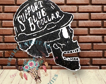Support Blue Collar Car Freshie