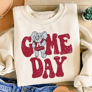 Game Day Shirt Retro Sweatshirt Crewneck Football Fan Apparel College Student Gift Cute Women's Sweater, Game Day Sweatshirt