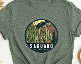 Saguaro National Park Oversized Vintage T-Shirt, National Park Shirt, Arizona T-Shirt, Saguaro Tee, Shirt, Desert Vibes Shirt