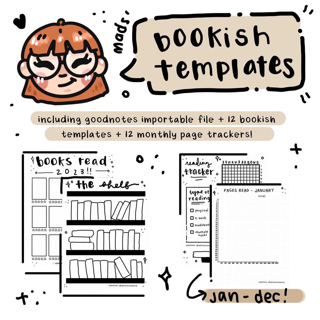 Digital Reading Journal Templates Pack - Etsy