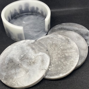 white and black coasters