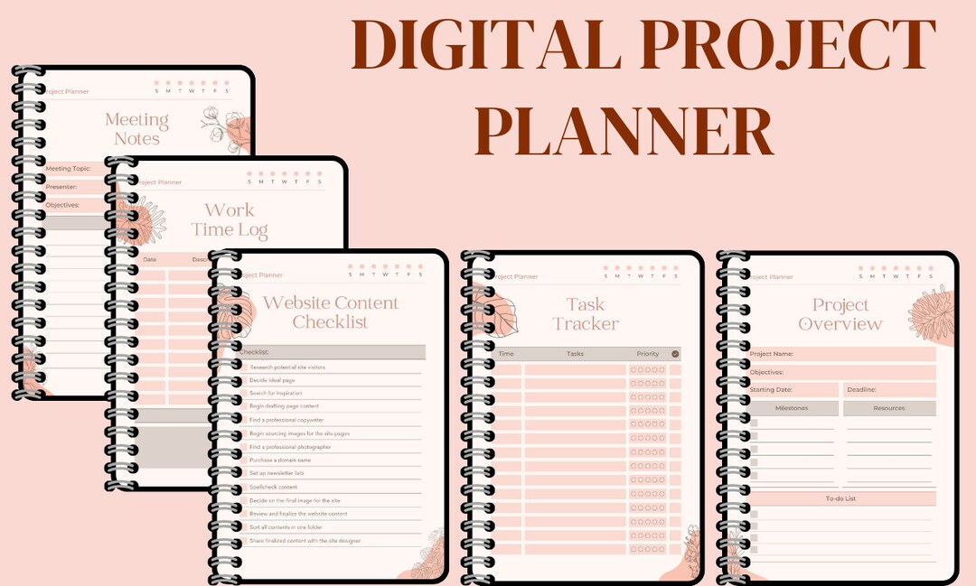 Digital Project Planner, Digital Planner, Business Planner, Digital
