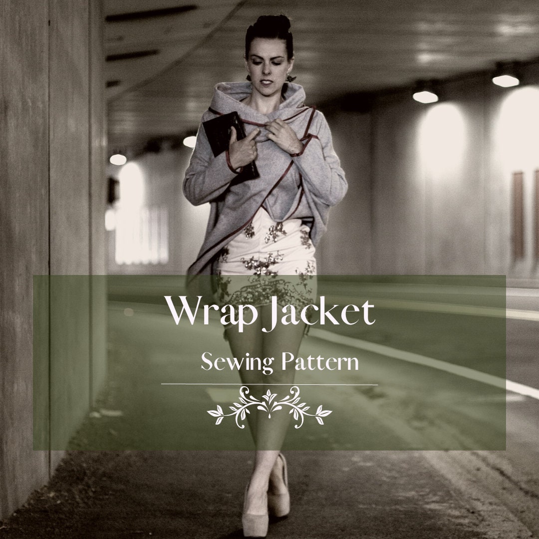 Wrap Jacket Overcoat PDF Sewing Pattern for Wedding Formal Etsy