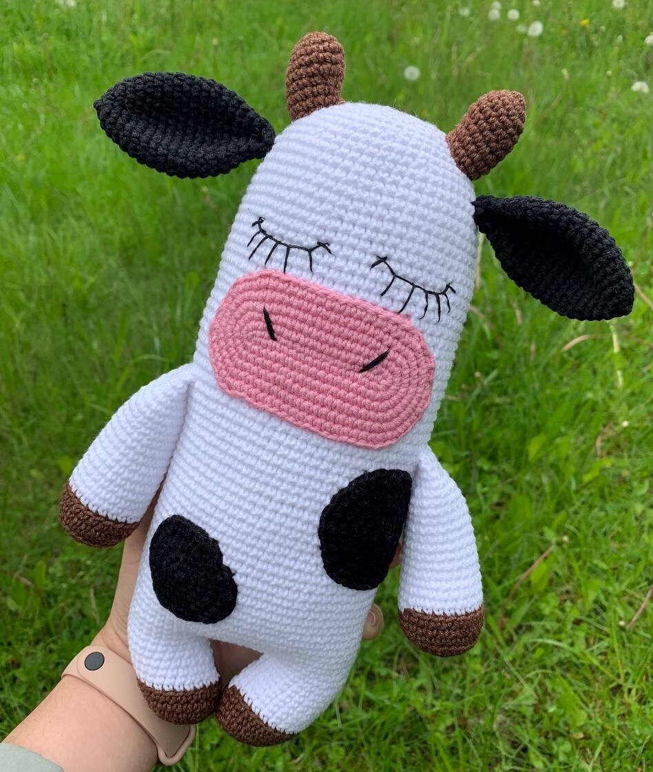Amigurumi Easy Pattern Crochet Cow Pattern Crochet Animals Etsy