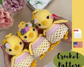 Chick crochet pattern, Easter crochet pattern, chicken crochet amigurumi pattern