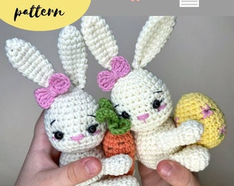 Ostern Häkelanleitung, Häkelhase, Amigurumi Anleitung, Osterdeko häkeln.