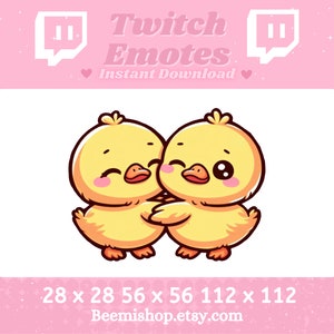 Cute Ducks Hugging Cuddle Comfy Cozy Bestfriends Lover Kawaii Youtube Adorable Twitch Discord Emote Emotes Stream Funny